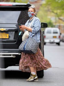 Busy Philipps in a Blue Denim Jacket