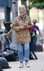 Busy Philipps in an Animal Print Jacket