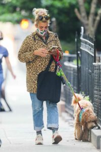 Busy Philipps in an Animal Print Jacket