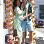 Christina Milian in a Green Dress Celebrates the Grand Opening of Her Beignet Box Cafe in Studio City 04/10/2021