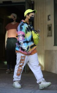 Demi Lovato in a Yellow Cap