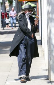 Diane Keaton in a Black Trench Coat