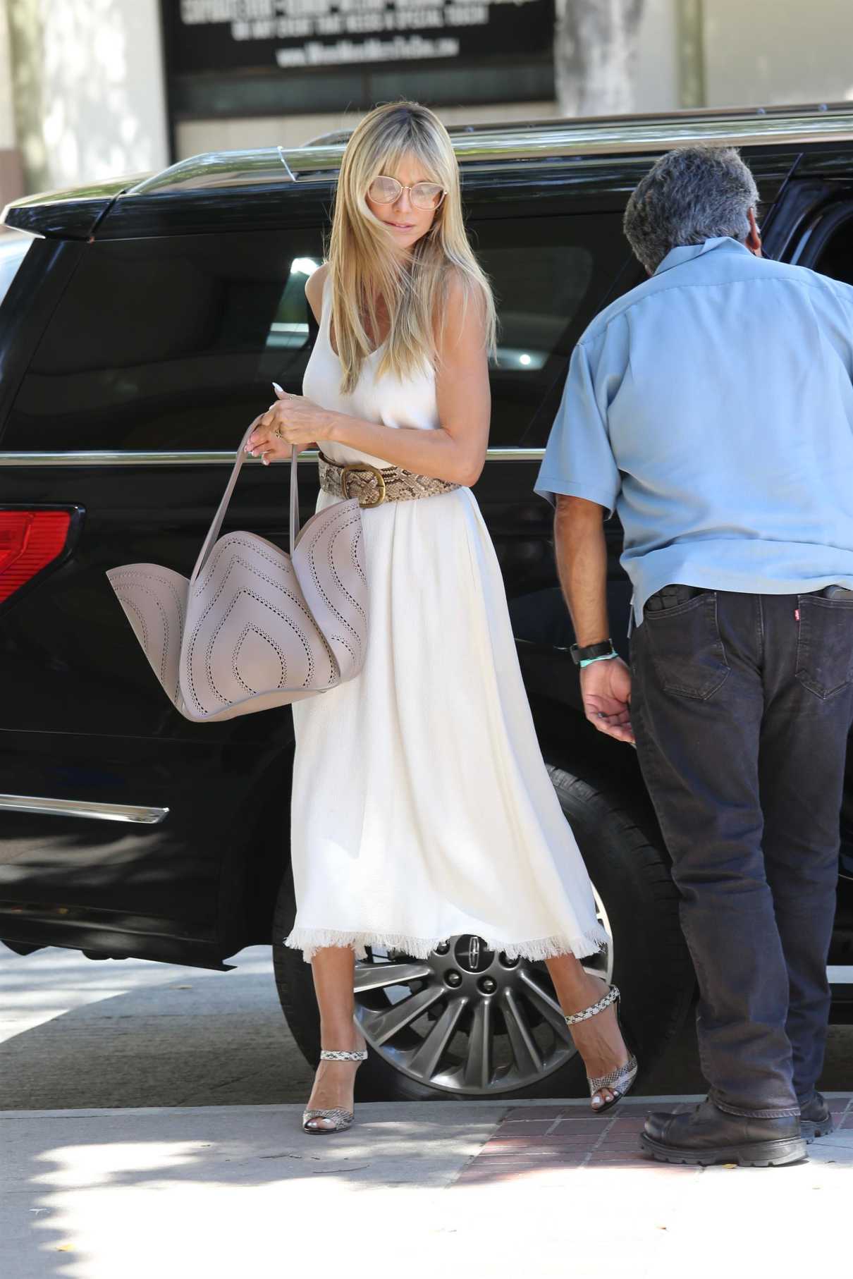 Heidi Klum in a White Dress