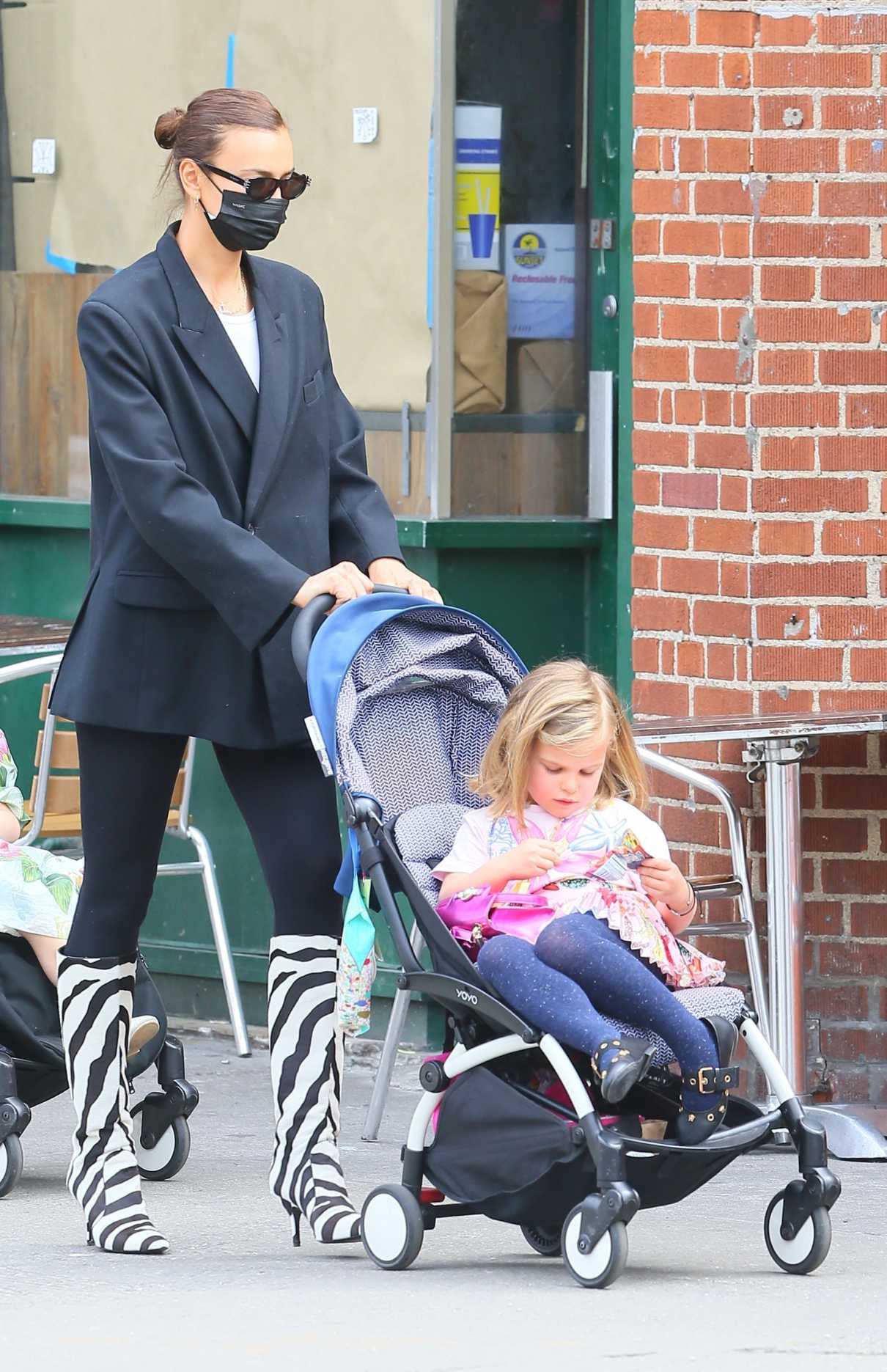 Irina Shayk in a Black Blazer