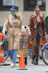 Irina Shayk in a Brown Trench Coat