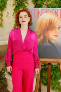 Jane Levy in a Pink Outfit