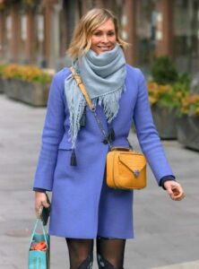 Jenni Falconer in a Lilac Coat