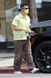 Joe Jonas in a Neon Green Shirt