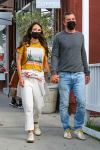 Jordana Brewster in a Yellow Tee