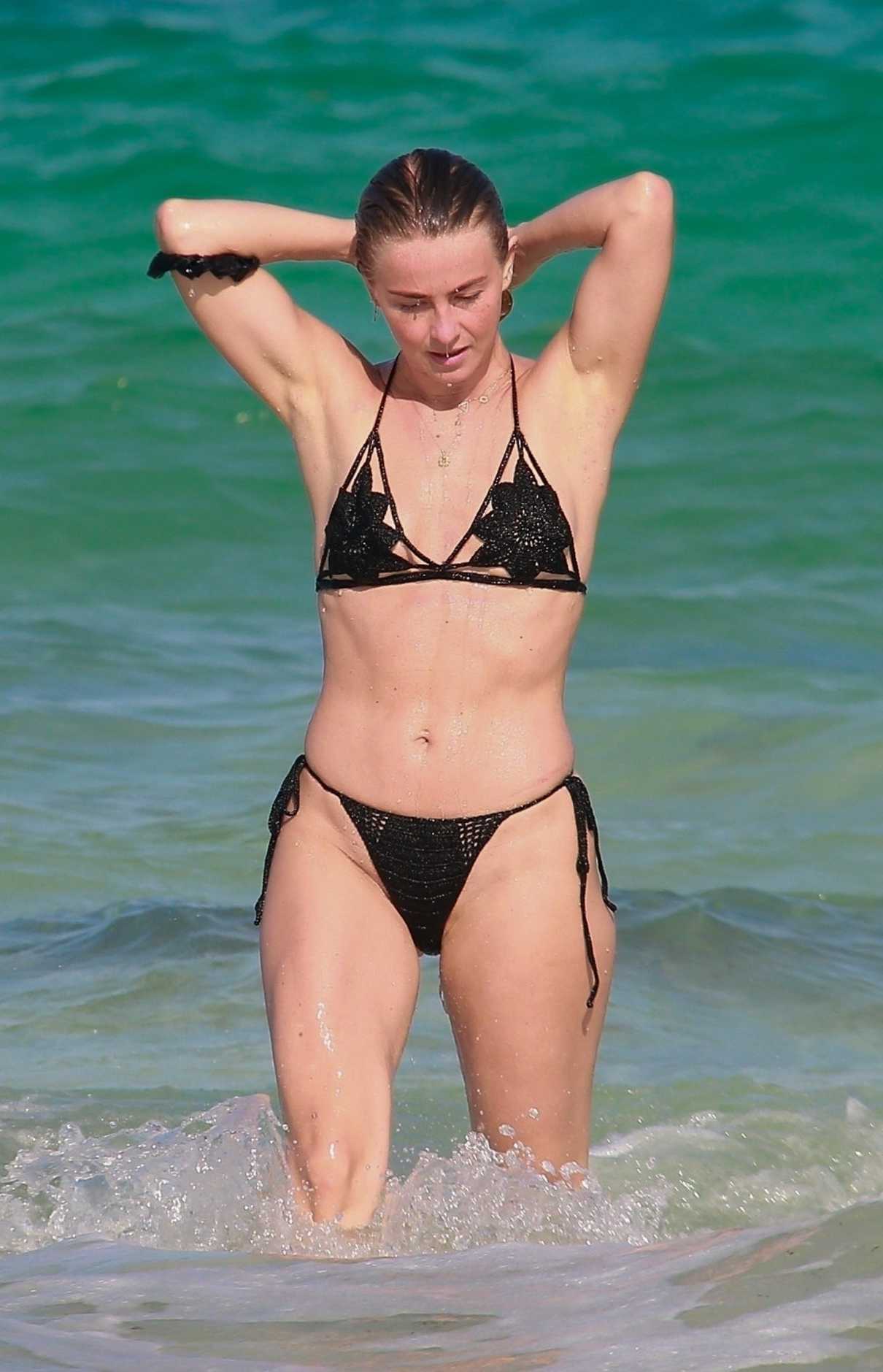 Julianne Hough in a Black Bikini