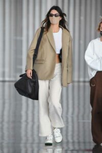 Kendall Jenner in a Beige Blazer