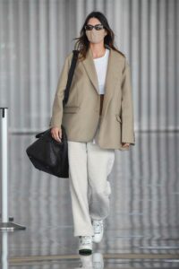 Kendall Jenner in a Beige Blazer