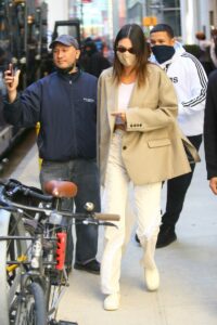 Kendall Jenner in a Beige Blazer