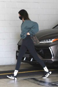 Kendall Jenner in a Black Leggings