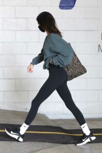 Kendall Jenner in a Black Leggings