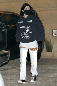 Kourtney Kardashian in a Black Hoodie