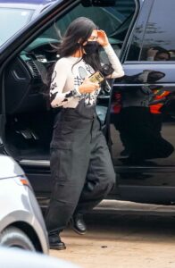 Kourtney Kardashian in a Black Pants