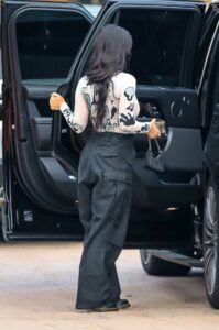 Kourtney Kardashian in a Black Pants