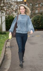 Leila Russack in a Grey Sweater