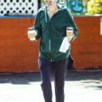 Lena Headey in a Green Hoodie Was Spotted Out at Lauren Canyon Cafe in Los Angeles 04/06/2021