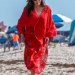 Liv Tyler in a Red Dress Was Spotted on the Beach in Miami 04/18/2021