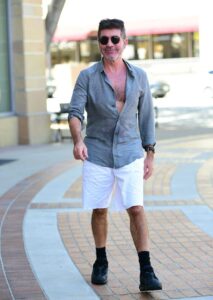 Simon Cowell in a White Shorts