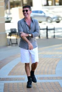 Simon Cowell in a White Shorts