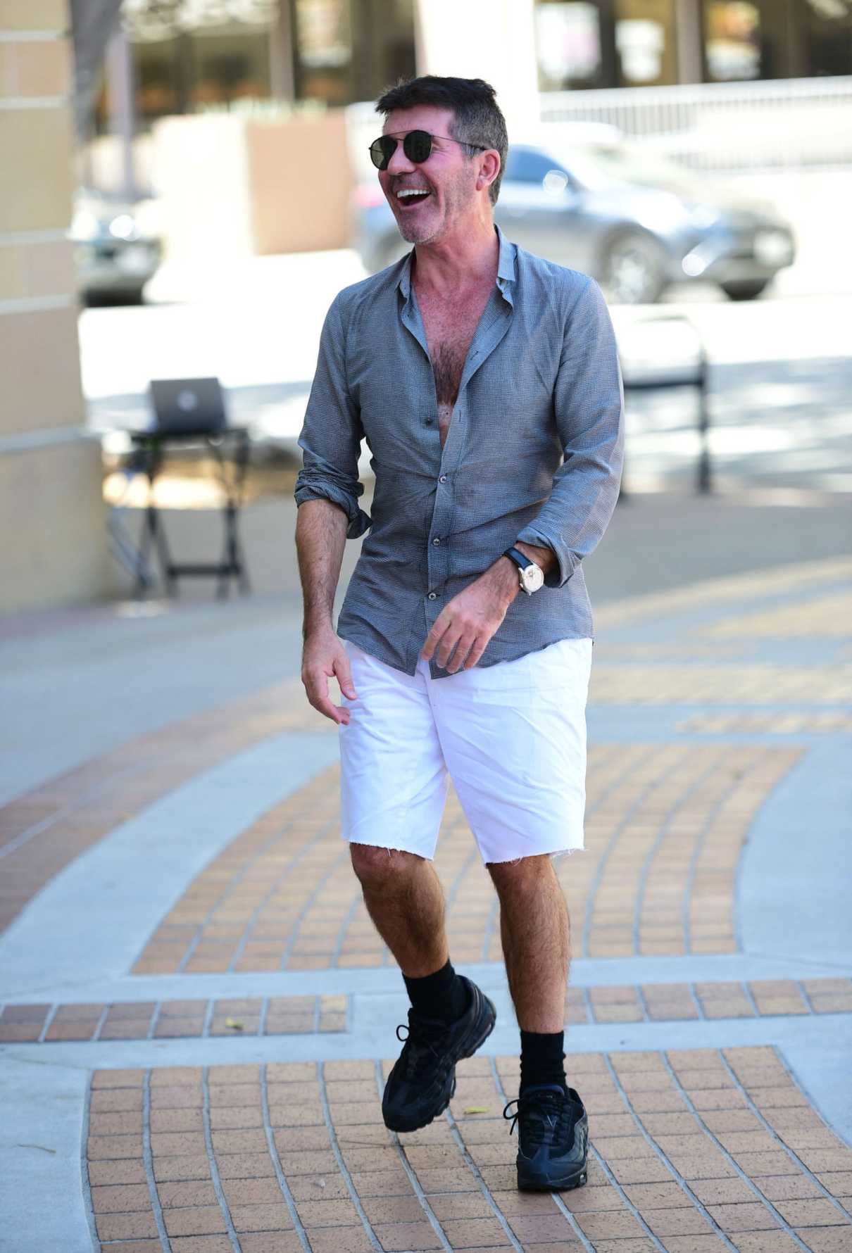 Simon Cowell in a White Shorts Was Seen Out in Los Angeles 04/19/2021 ...