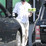 Aaron Paul in a White Shirt Was Seen Out in Los Feliz 05/04/2021