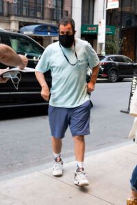 Adam Sandler in a Blue Shorts