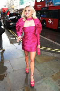 Ashley Roberts in a Pink Dress