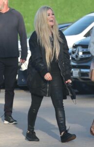 Avril Lavigne in a Black Jacket
