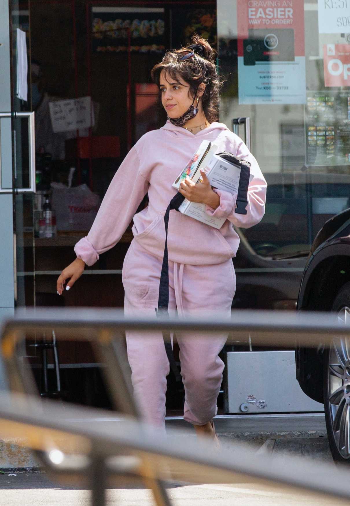 Camila Cabello in a Lilac Sweatsuit