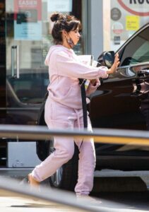 Camila Cabello in a Lilac Sweatsuit