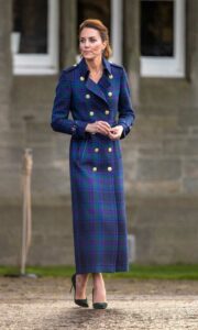 Catherine Duchess of Cambridge in a Plaid Coat