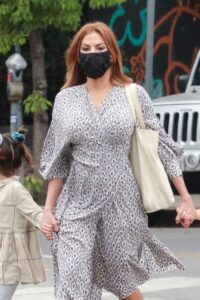 Eva Mendes in a Black Protective Mask