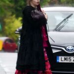Helena Bonham Carter in a Black Cardigan Was Seen Out  in North London 05/22/2021