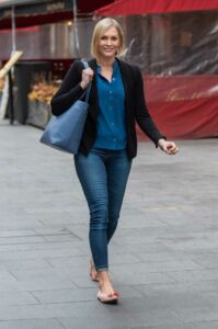 Jenni Falconer in a Black Cardigan