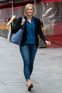 Jenni Falconer in a Black Cardigan