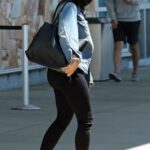 Jessica Lowndes in a Blue Denim Jacket Was Seen Out in Vancouver 05/30/2021
