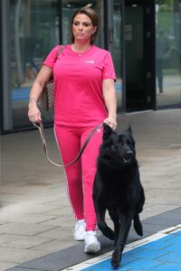 Katie Price in a Pink Adidas Outfit