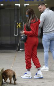 Katie Price in a Red Sweatsuit