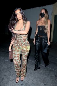 Kim Kardashian in a Camo Catsuit