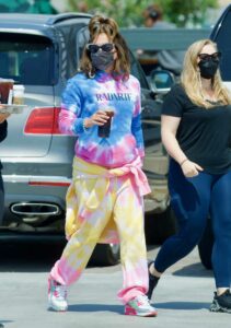 Lady Gaga in a Tie-Dye Sweatsuit