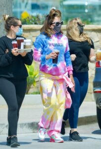 Lady Gaga in a Tie-Dye Sweatsuit