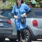 Liv Tyler in a Blue Dress Steps Out for Lunch in Malibu 05/15/2021