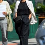 Maggie Gyllenhaal in a Black Pants Was Seen Out in New York 05/13/2021