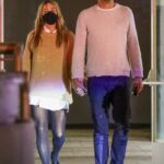 Margot Robbie in a Beige Swiater Was Seen Out with Her Hubby Tom Ackerley in Studio City 05/14/2021
