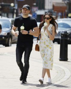 Michelle Keegan in a White Sneakers