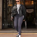 Molly-Mae Hague in a Black Leather Jacket Leaves the Corinthia Hotel in London 05/27/2021